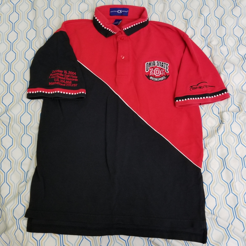 Vintage Ohio State Motorsports Polo Nascar Racing